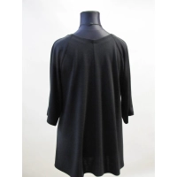 Ciepła trapezowa Tunika XXL z wydłużonym tyłem